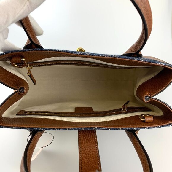 NIB Gucci Jackie 1961 Tote Bag In Blue & Ivory Medium - Picture 10 of 15